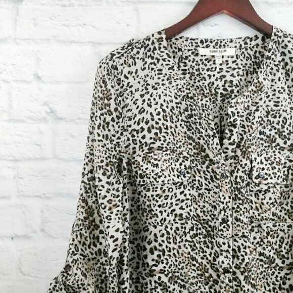 Daniel Rainn Medium Leopard Print Blouse Medium - Picture 3 of 4